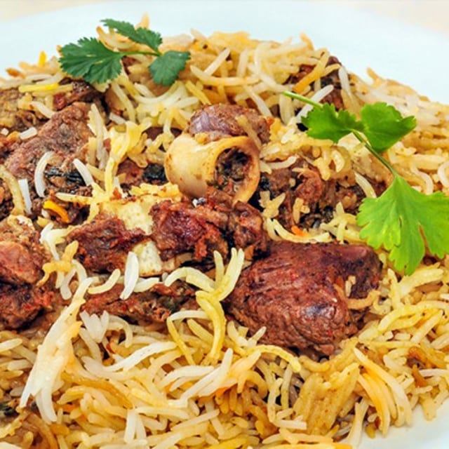 Goat Dum Biryani.