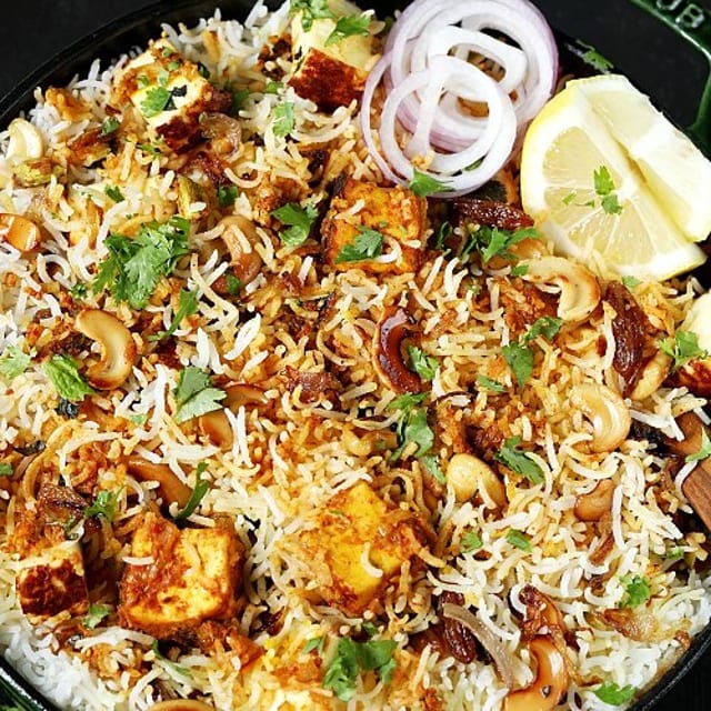 Paneer Biryani.