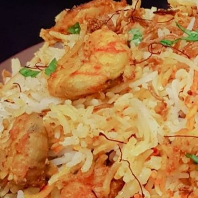 Chettinad Shrimp Biryani.