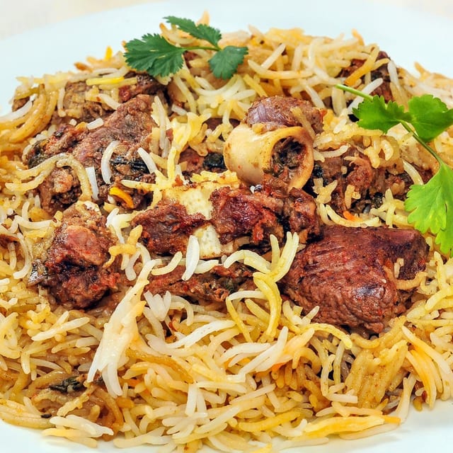 Chettinad Goat Biryani.