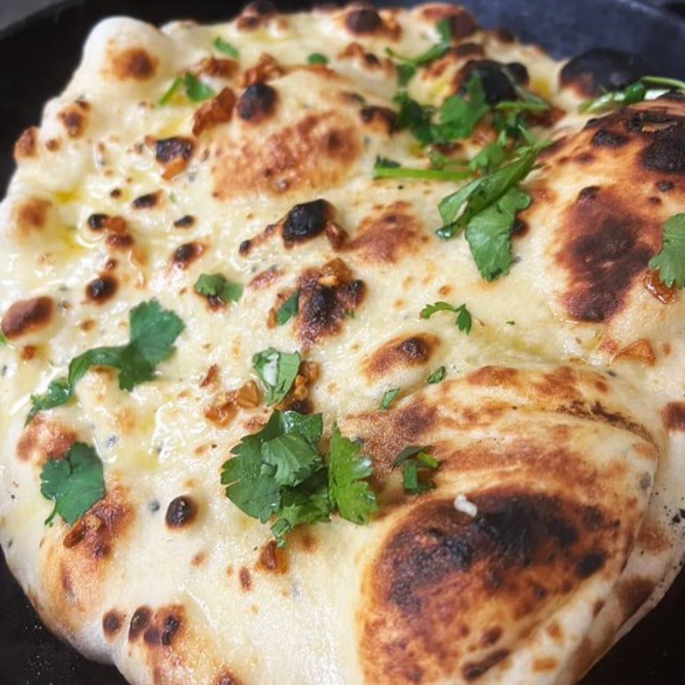 Delicious Garlic Naan Awaits