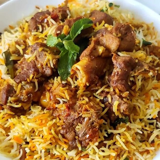 Goat Chettinad Dum Biryani.