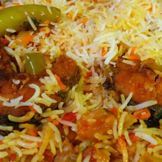 Chettinad Fish Biryani.