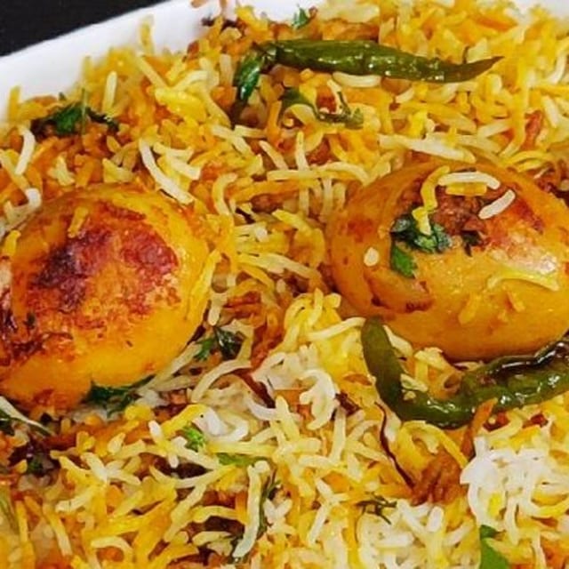 Chettinad Egg Biryani.